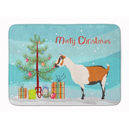 Carolines Treasures Alpine Goat Christmas Machine Washable Memory Foam Mat BB9247RUG